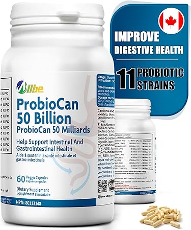 ALLBE ProbioCan 50 Billion CFU, 11 Strains of Gut Health Probiotics for Women & Men, With Lactobacillus Gasseri Probiotic