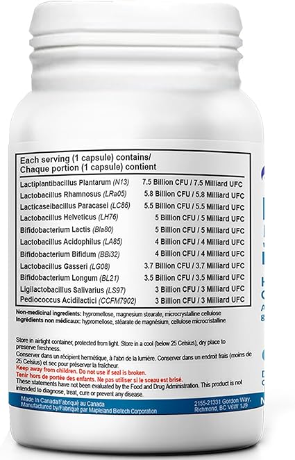 ALLBE ProbioCan 50 Billion CFU, 11 Strains of Gut Health Probiotics for Women & Men, With Lactobacillus Gasseri Probiotic