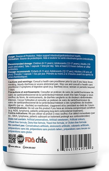 ALLBE ProbioCan 50 Billion CFU Probiotic 60 Caps