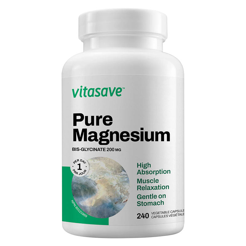 Vitasave Magnesium Bisglycinate – 240 Vegan Capsules