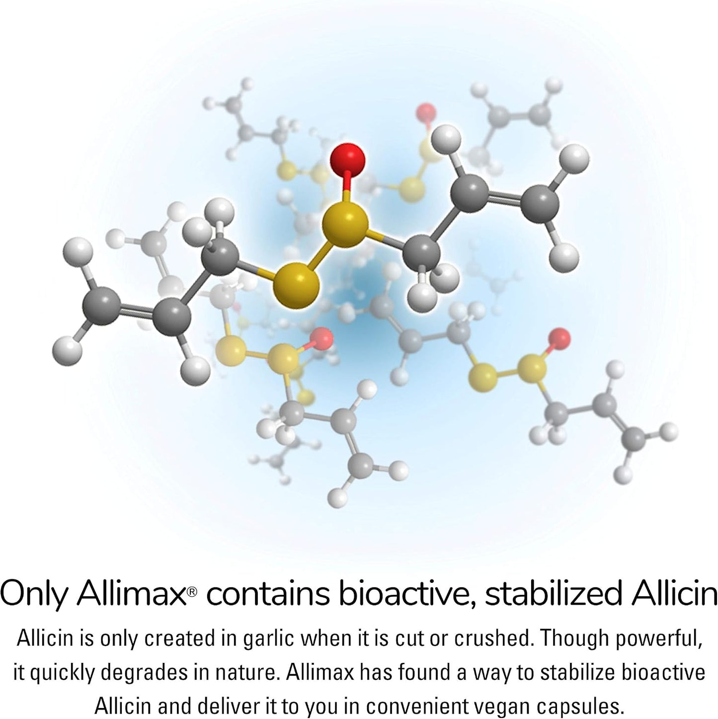ALLIMAX PRO 450mg Allicin Capsules – Stabilized Allicin Supplement from Garlic, for Immune Support & Heart Health, Odour-Free, Non-GMO – 100 Vegan Capsules