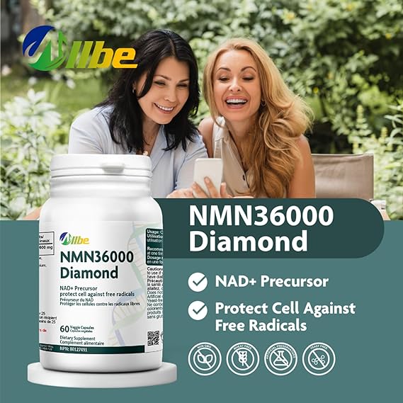 ALLBE NMN 36000 Diamond Capsules - 60 Count NAD+ Supplement