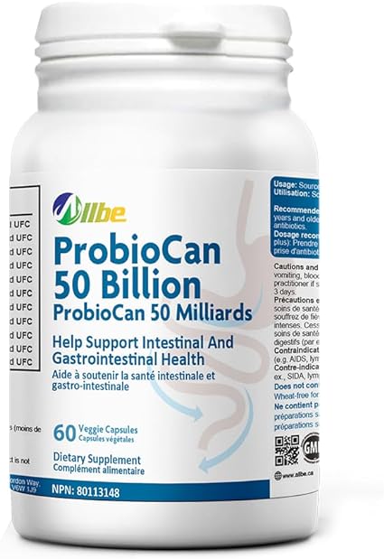 ALLBE ProbioCan 50 Billion CFU Probiotic 60 Caps