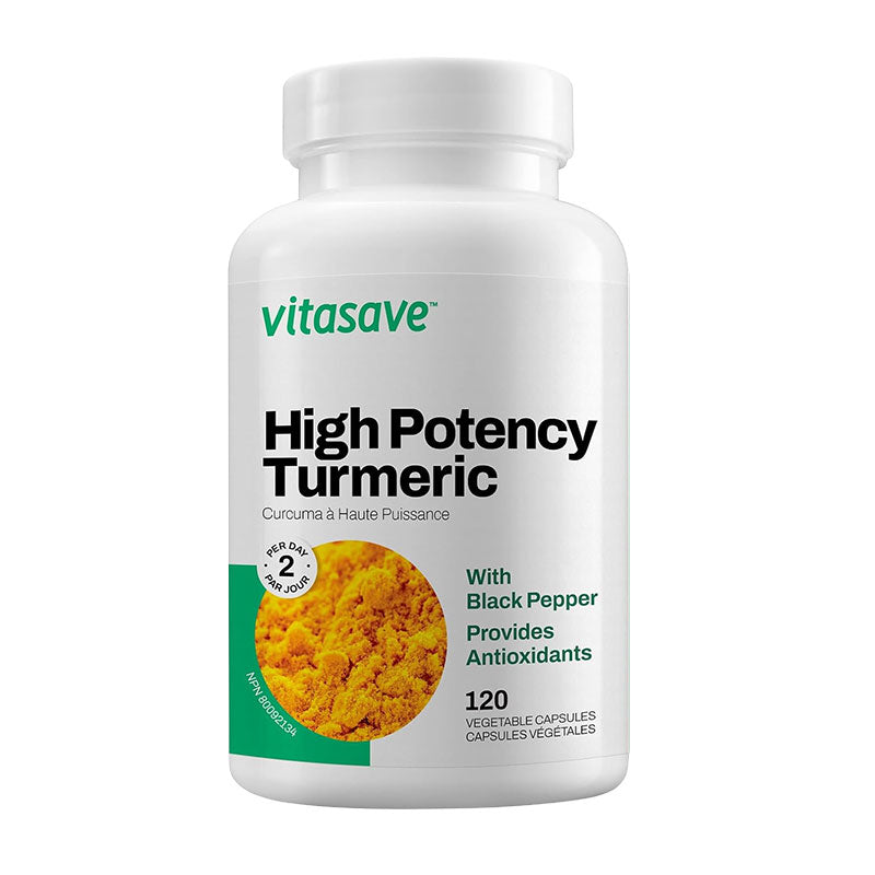 Vitasave Turmeric Curcumin Supplement – 500mg with Black Pepper for Absorption – 120 Vegan Capsules