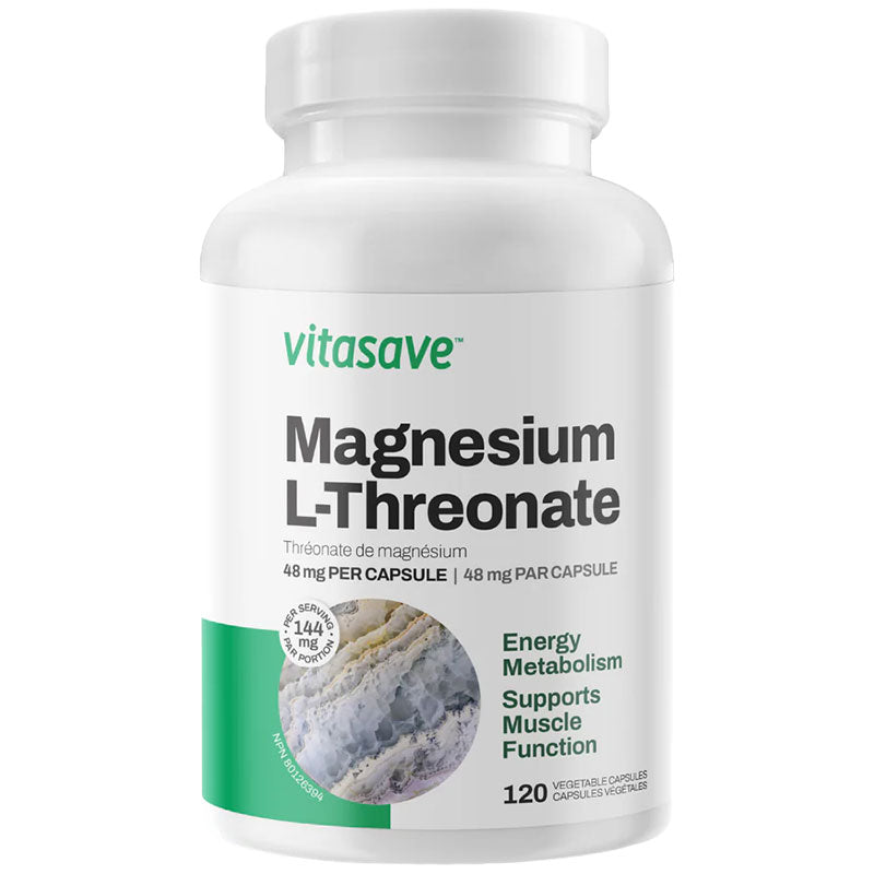 Vitasave Magnesium L-Threonate 144mg Elemental Magnesium - 120 Capsules