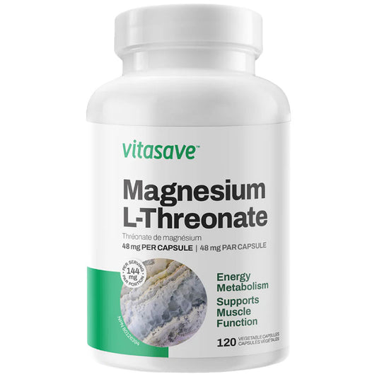 Vitasave Magnesium L-Threonate 144mg Elemental Magnesium - 120 Capsules